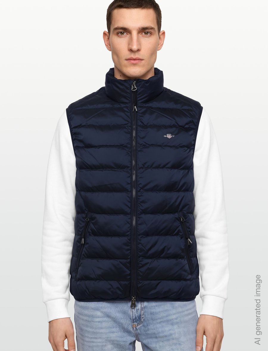 Gant - Light Down Vest - västar - evening blue - 3