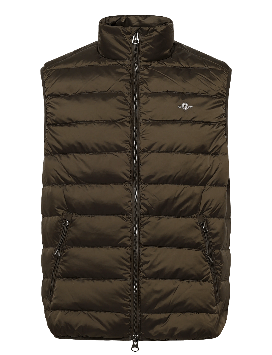 Gant - Light Down Vest - västar - shadow brown - 0