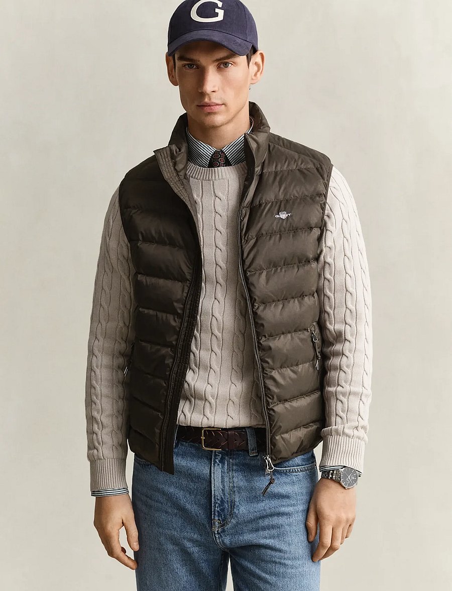 Gant - Light Down Vest - westen - shadow brown - 0