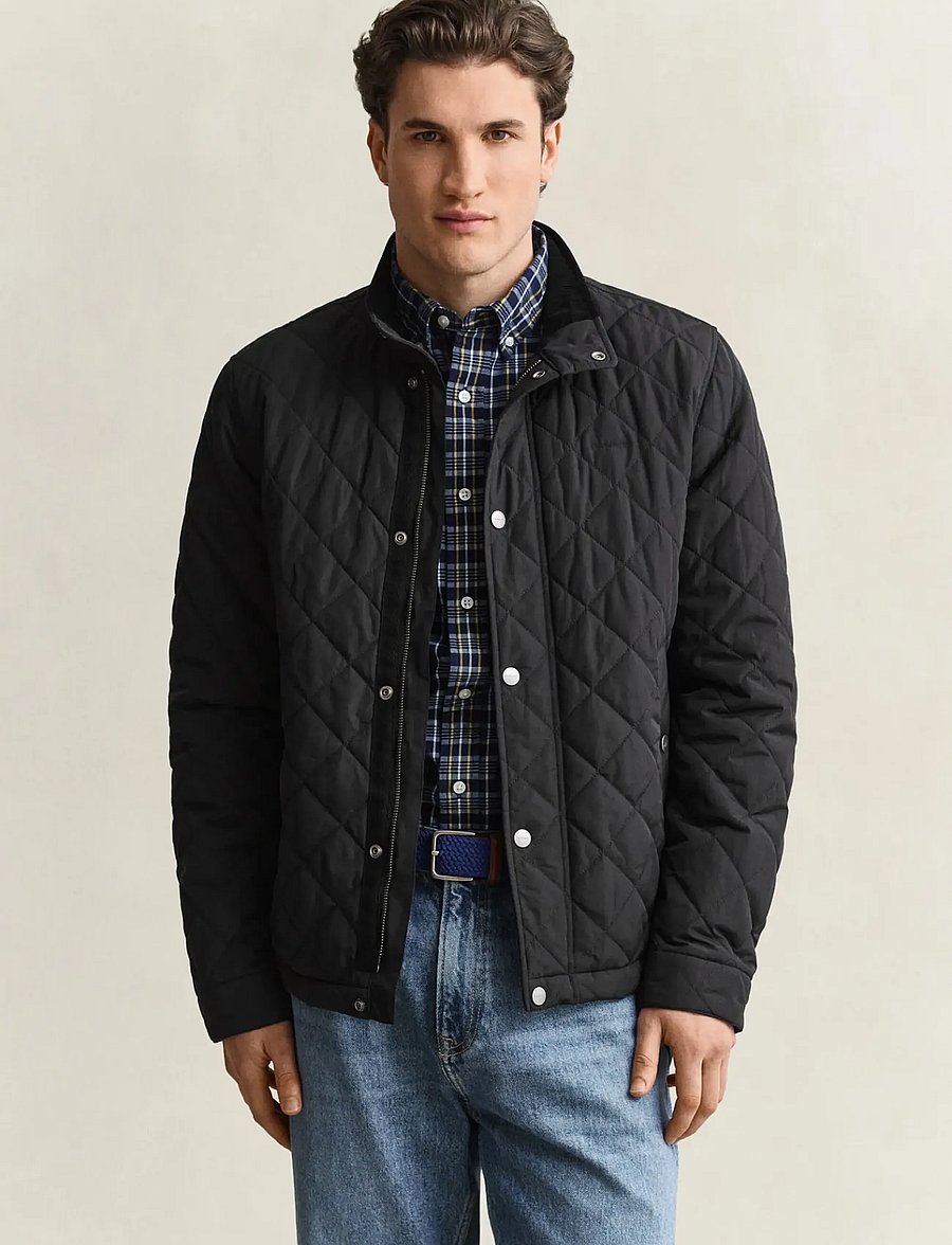 Gant - Quilted Jacket - fall jackets - black - 0