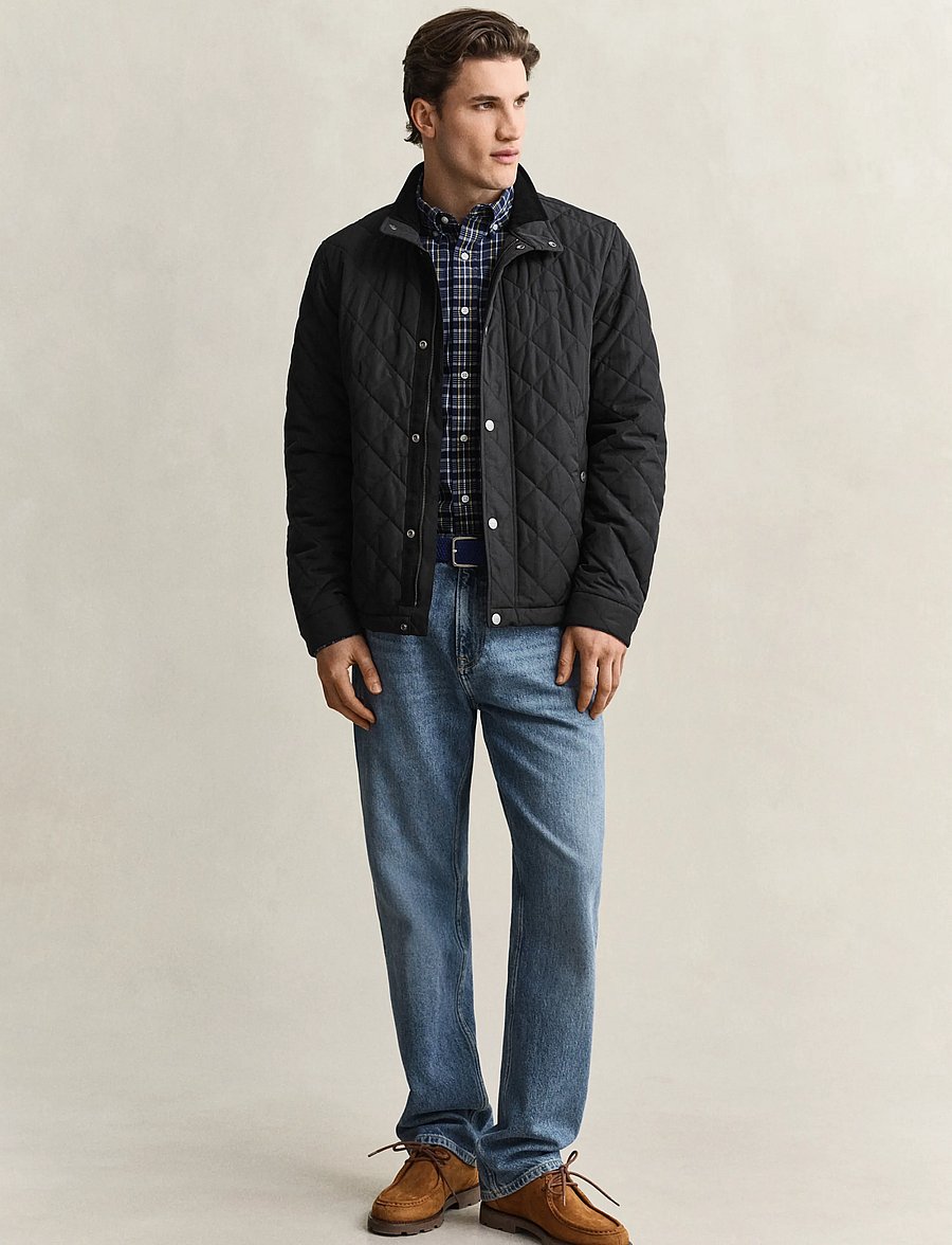 Gant - Quilted Jacket - efterårsjakker - black - 3
