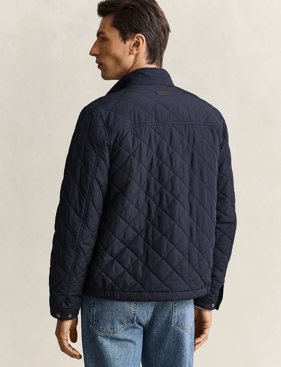 Gant - Quilted Jacket - vårjackor - evening blue - 2