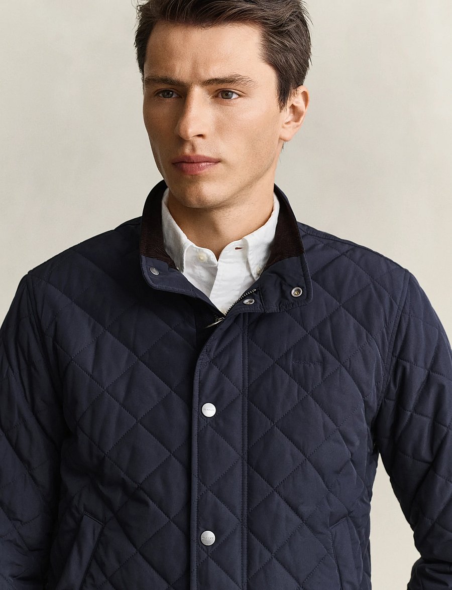Gant - Quilted Jacket - vårjackor - evening blue - 3