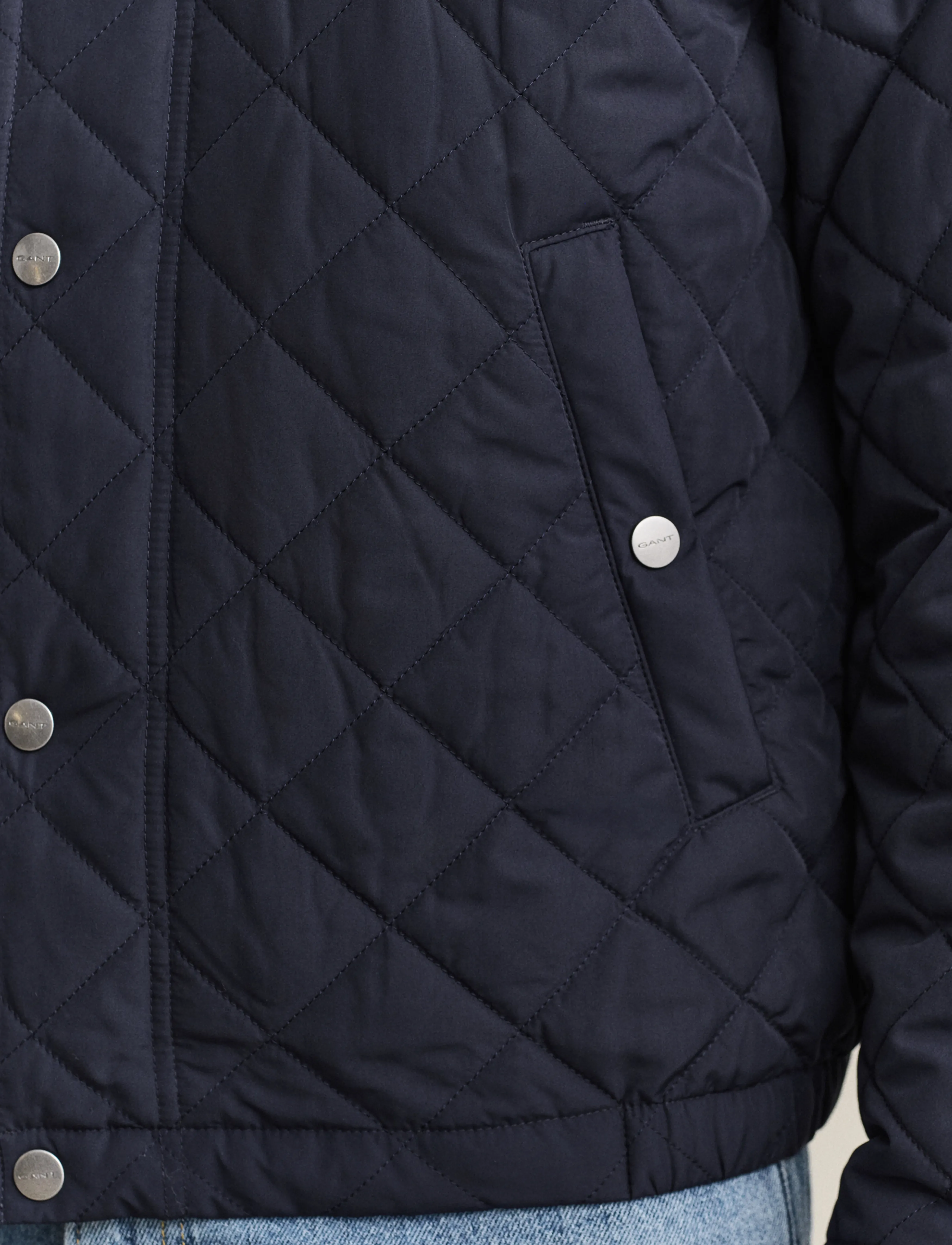 Gant - Quilted Jacket - efterårsjakker - evening blue - 3