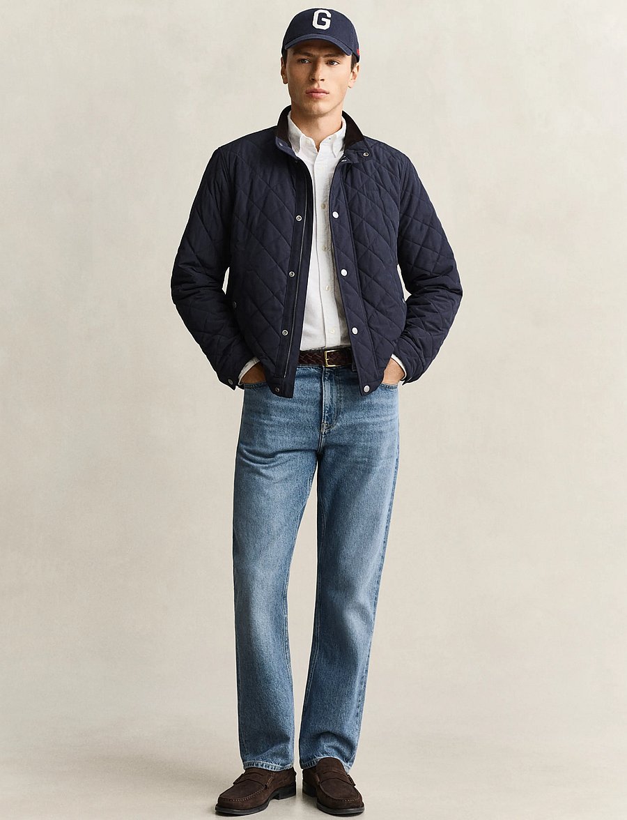 Gant - Quilted Jacket - vårjackor - evening blue - 4