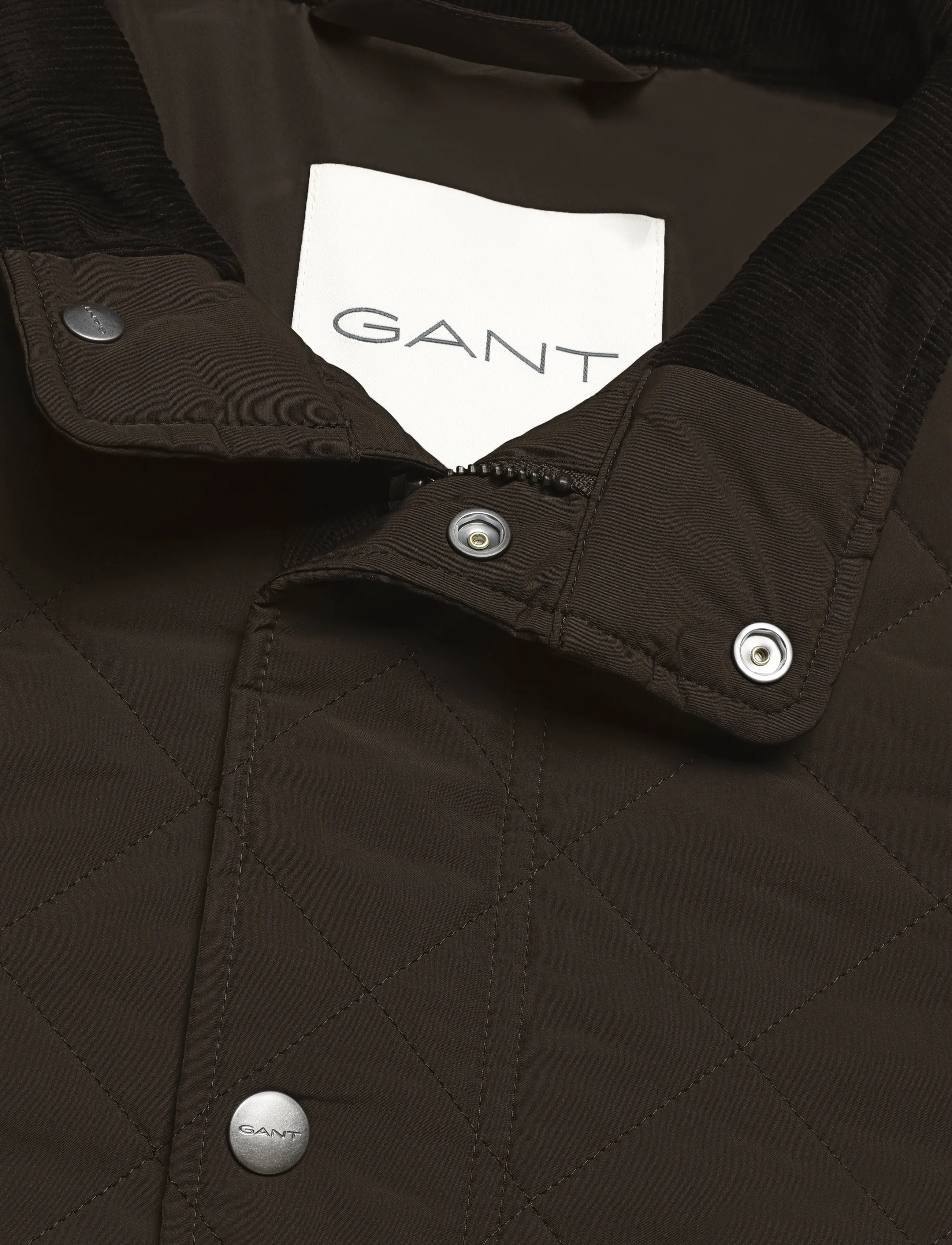 Gant - Quilted Mid Jacket - quilted jackets - black brown - 2