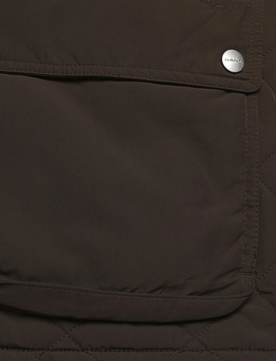 Gant - Quilted Mid Jacket - tepitud jakid - black brown - 3