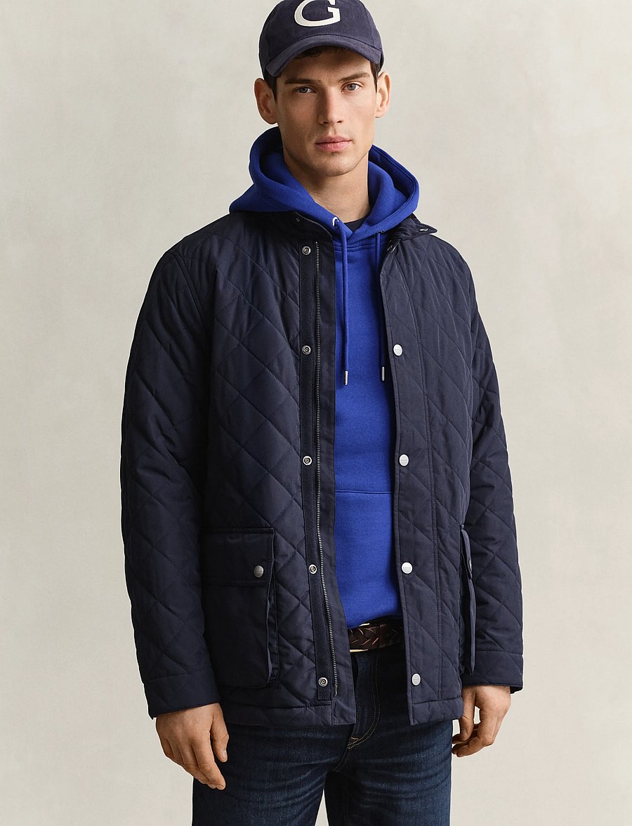 Gant - Quilted Mid Jacket - quiltede - evening blue - 0