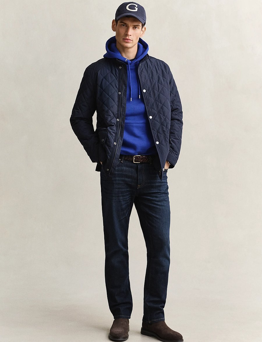 Gant - Quilted Mid Jacket - quiltede - evening blue - 4