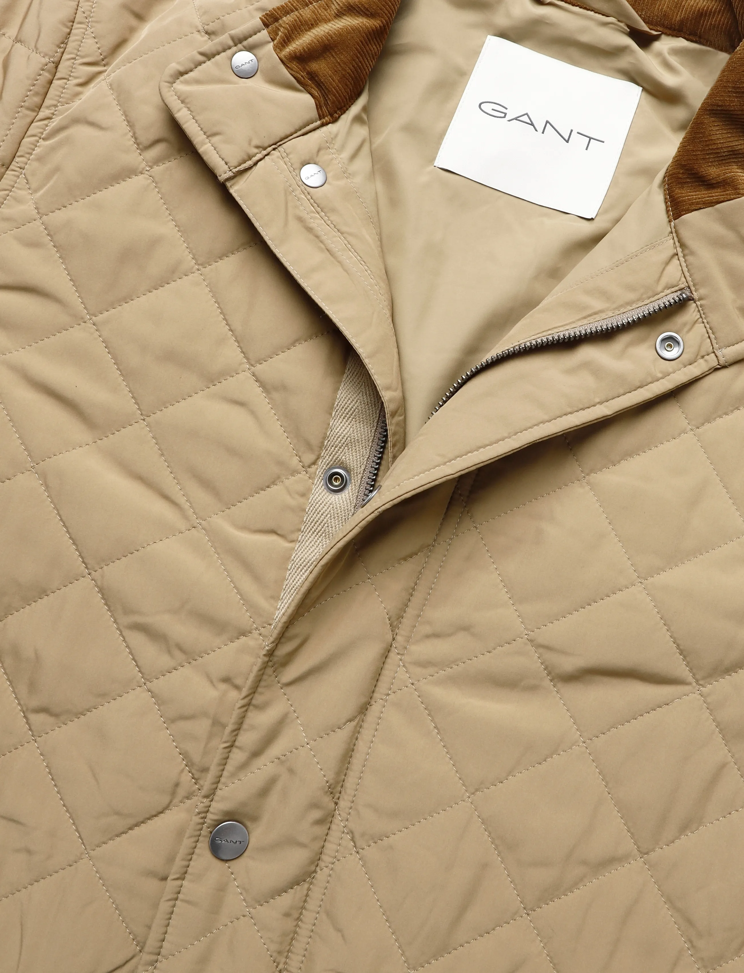 Gant - Quilted Mid Jacket - quilted jackets - light taupe - 5
