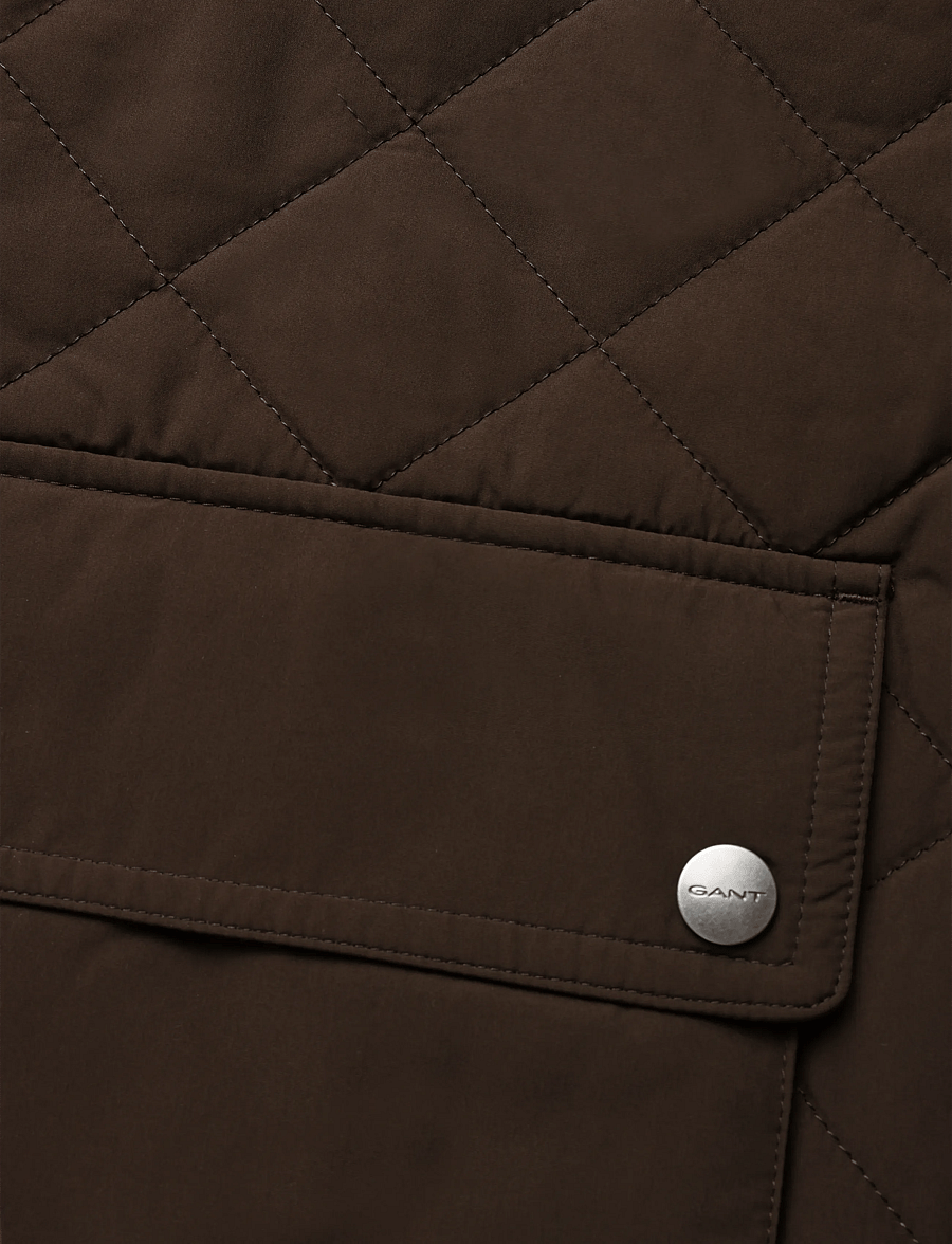 Gant - Quilted Vest - västar - black brown - 3