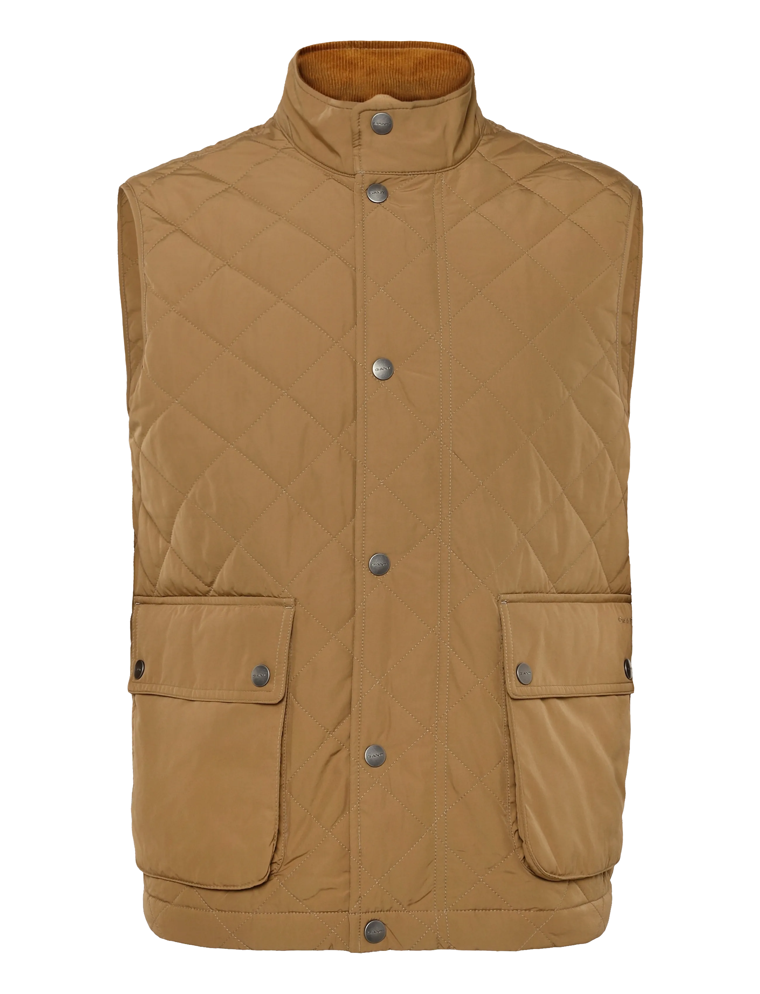 Gant Quilted Vest - Overtøj - LIGHT TAUPE / beige