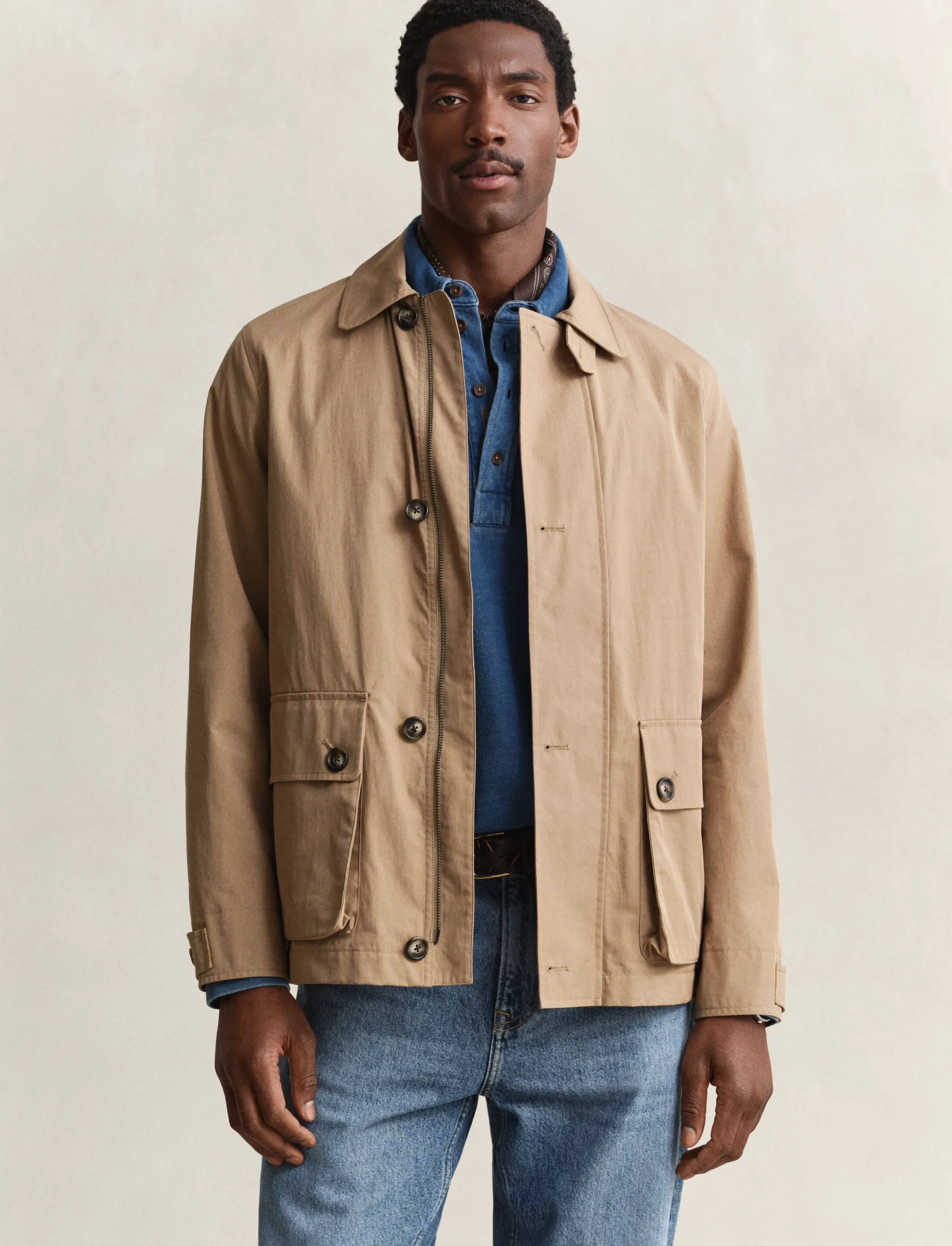 Gant COTTON BLEND BARN JACKET - Jackets & Coats - LIGHT TAUPE / beige