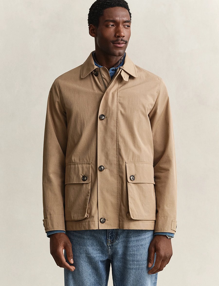 Gant - COTTON BLEND BARN JACKET - vindjakker - light taupe - 3
