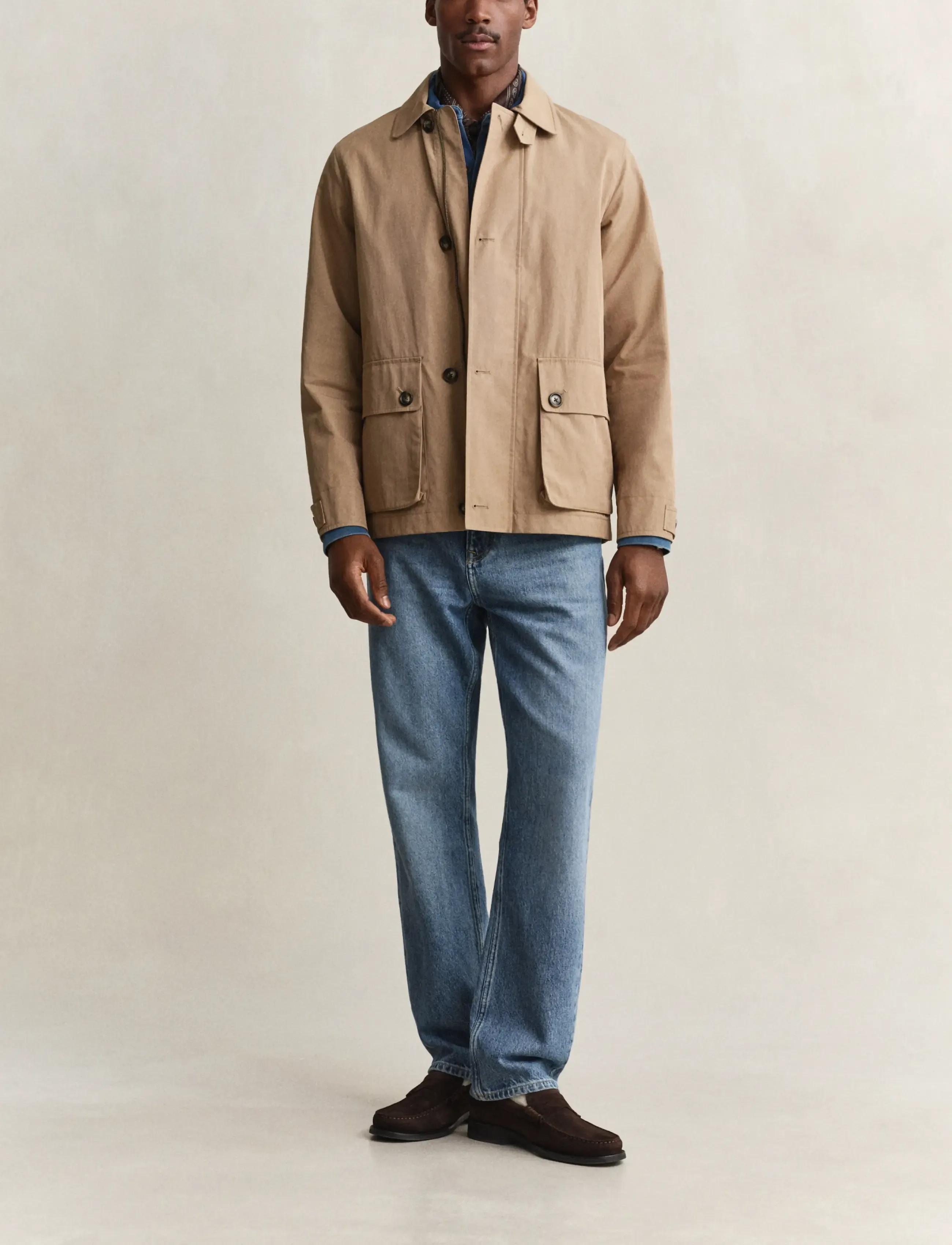 Gant - COTTON BLEND BARN JACKET - vindjakker - light taupe - 5
