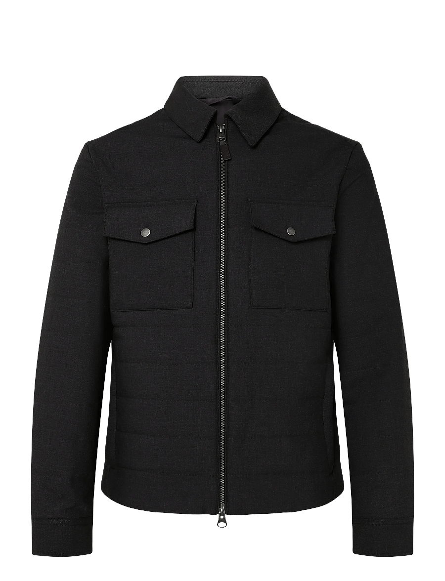 Gant - INSULATED FLANNEL JACKET - tepitud jakid - dusky anthracite - 0