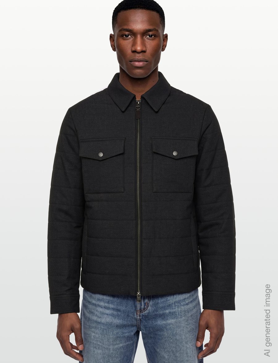 Gant - INSULATED FLANNEL JACKET - vestes matelassées - dusky anthracite - 3