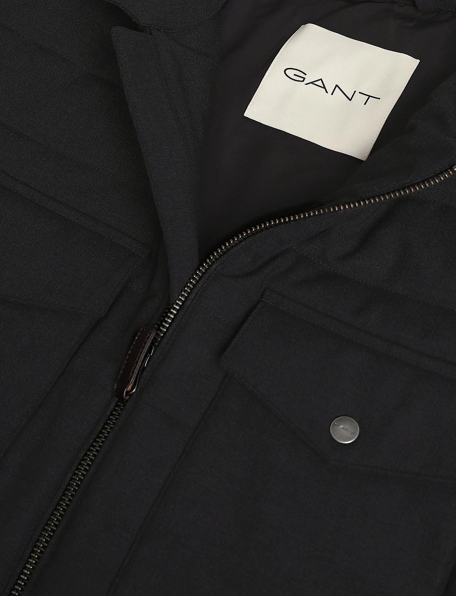 Gant - INSULATED FLANNEL JACKET - tepitud jakid - dusky anthracite - 2