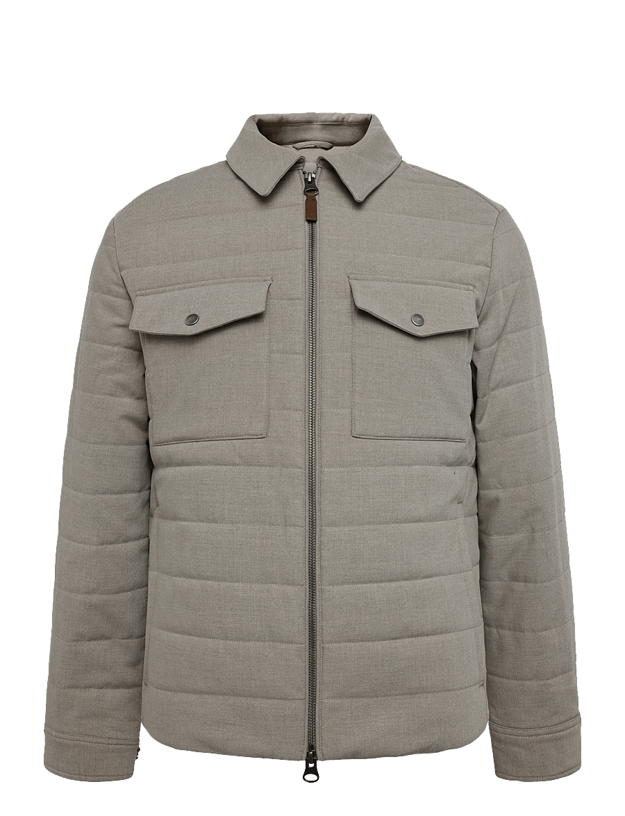 Gant - INSULATED FLANNEL JACKET - gesteppt - mist taupe - 0