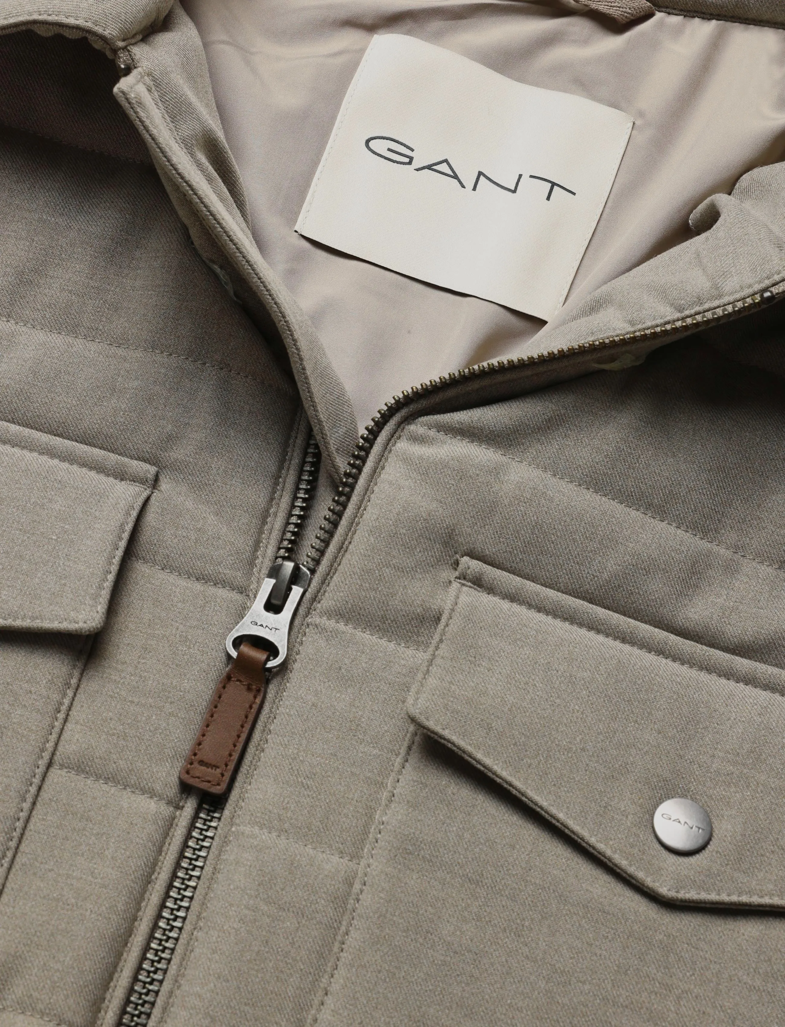Gant - INSULATED FLANNEL JACKET - quilted jackets - mist taupe - 2