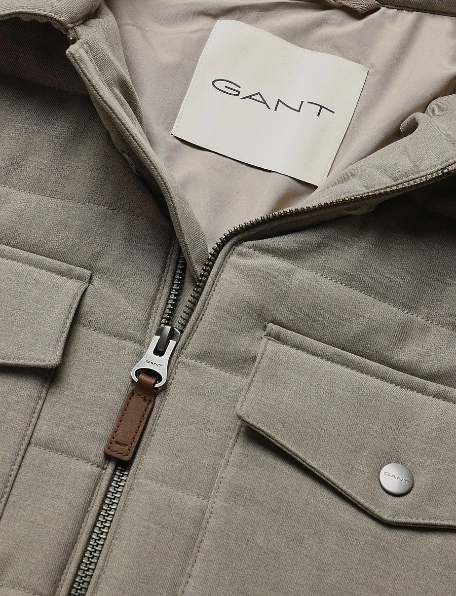 Gant - INSULATED FLANNEL JACKET - gesteppt - mist taupe - 2