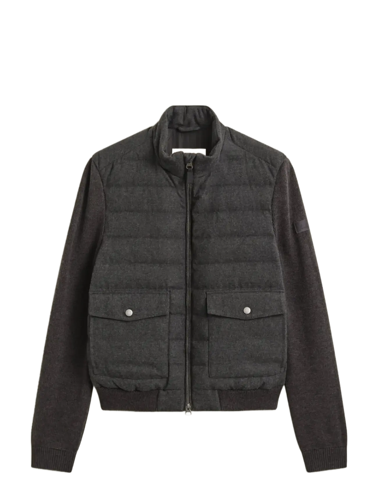 Gant Insulated Hybrid Flannel Jacket, Herren, Gefütterte Hybrid Jacke, Grau, Gr.XXL