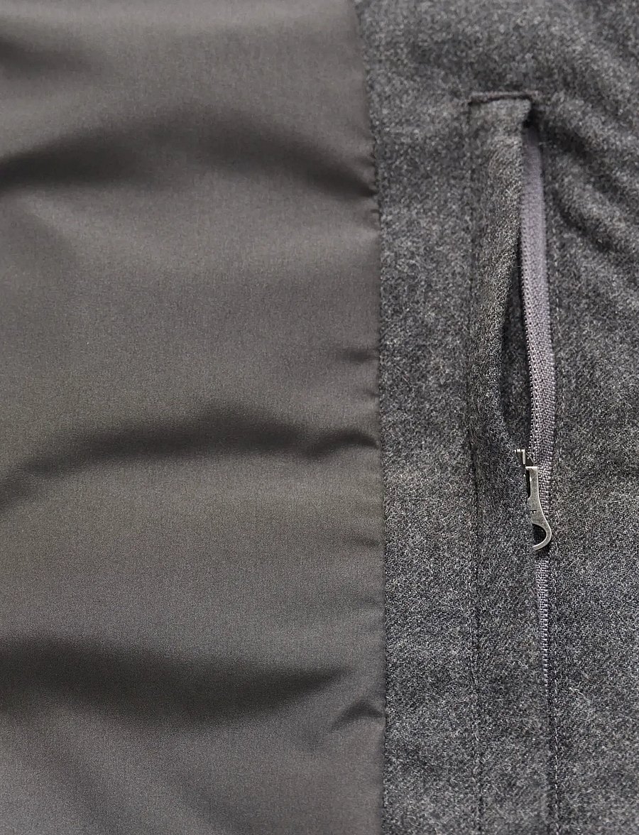 Gant - INSULATED HYBRID FLANNEL JACKET - hybrid jackets - black grey - 1