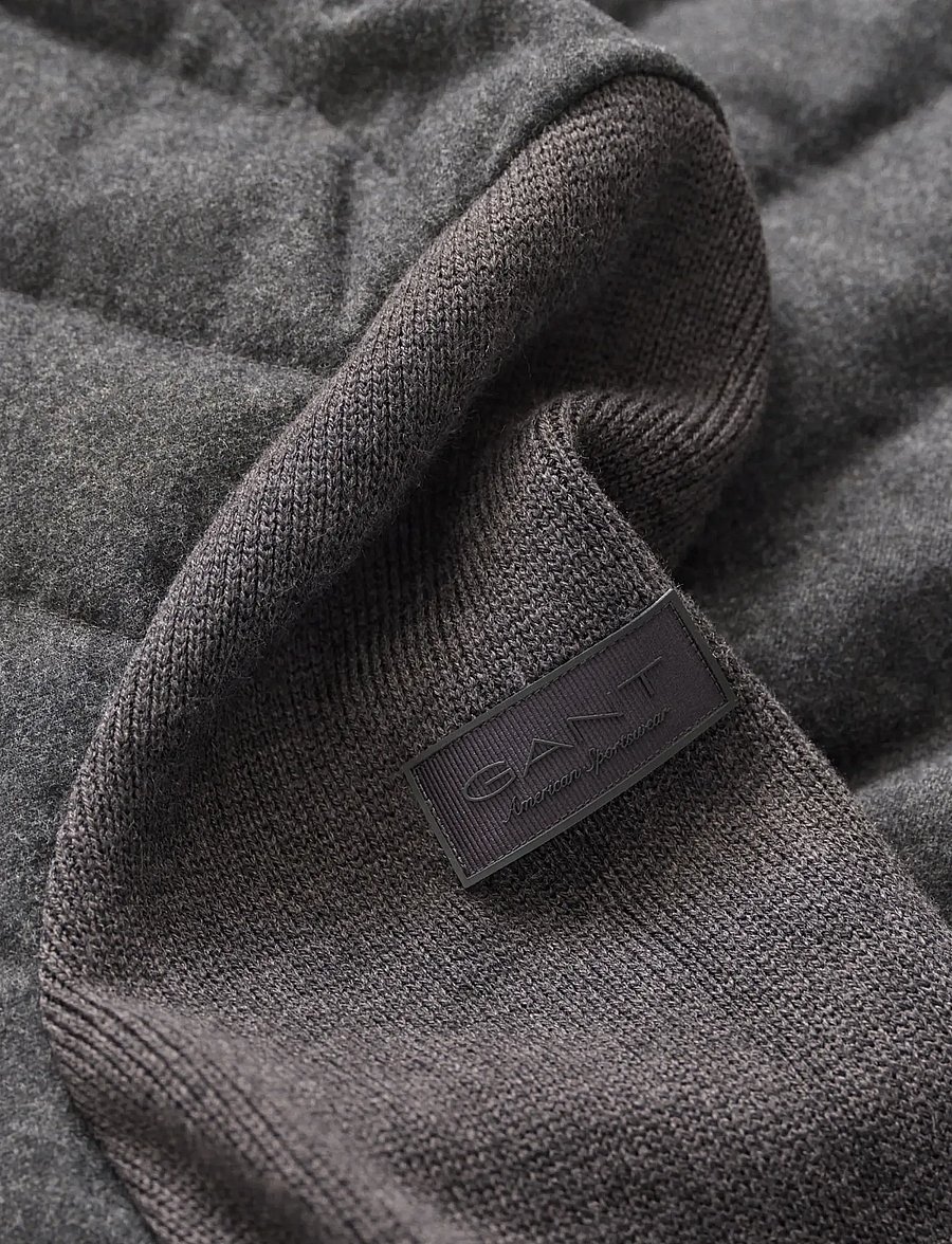 Gant - INSULATED HYBRID FLANNEL JACKET - hybrid jackets - black grey - 2