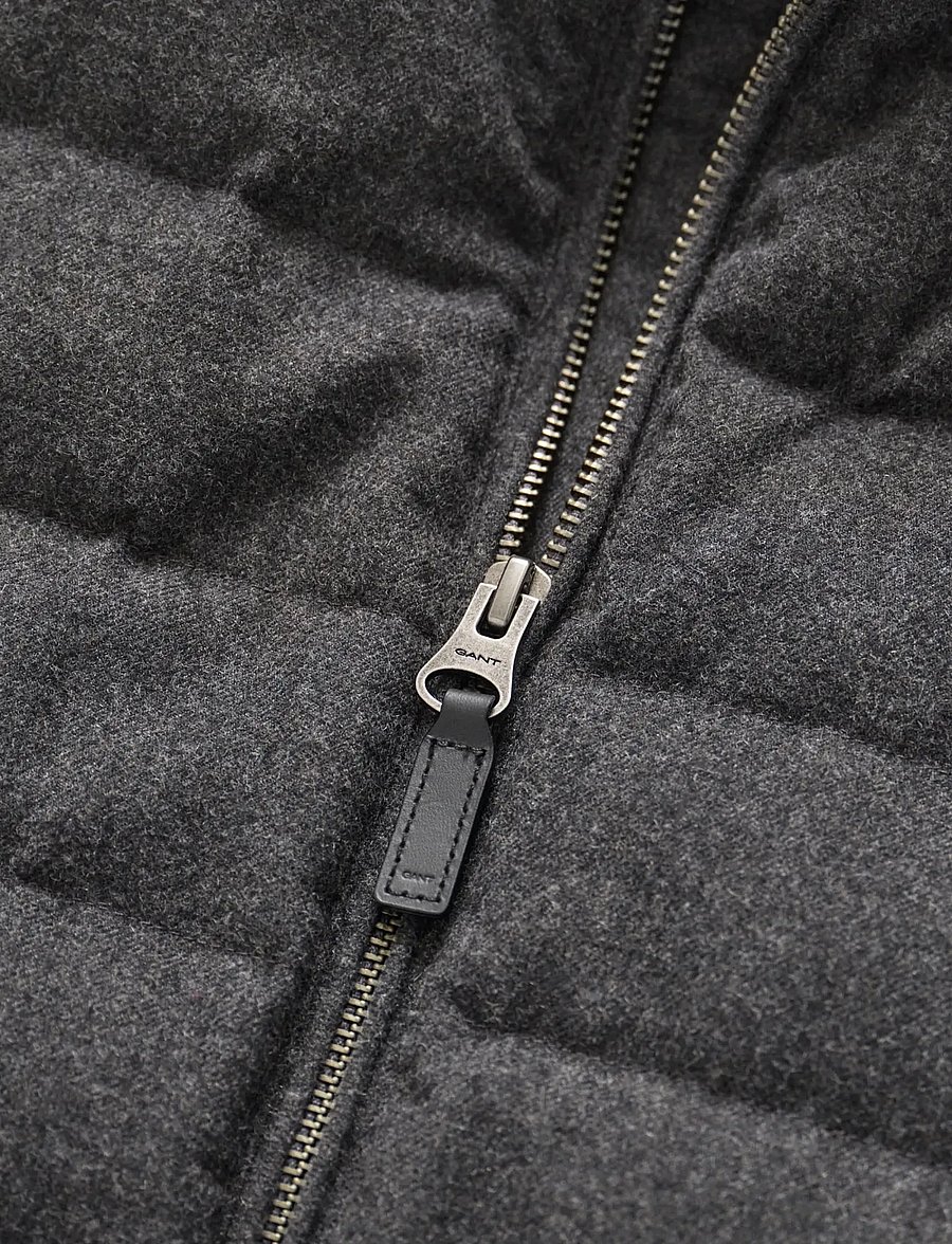 Gant - INSULATED HYBRID FLANNEL JACKET - hybrid jackets - black grey - 4