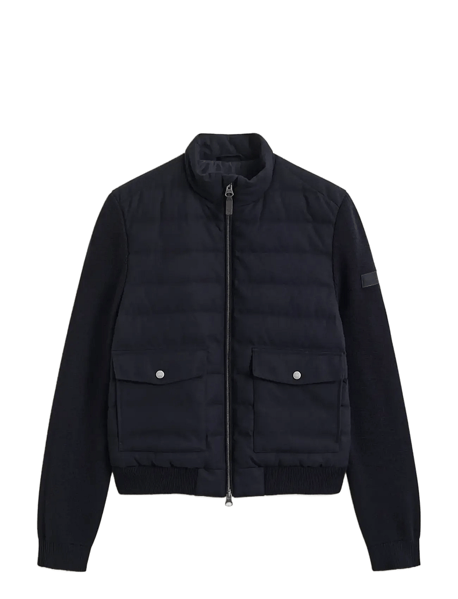 Gant - INSULATED HYBRID FLANNEL JACKET - hybrid jackets - evening blue - 1