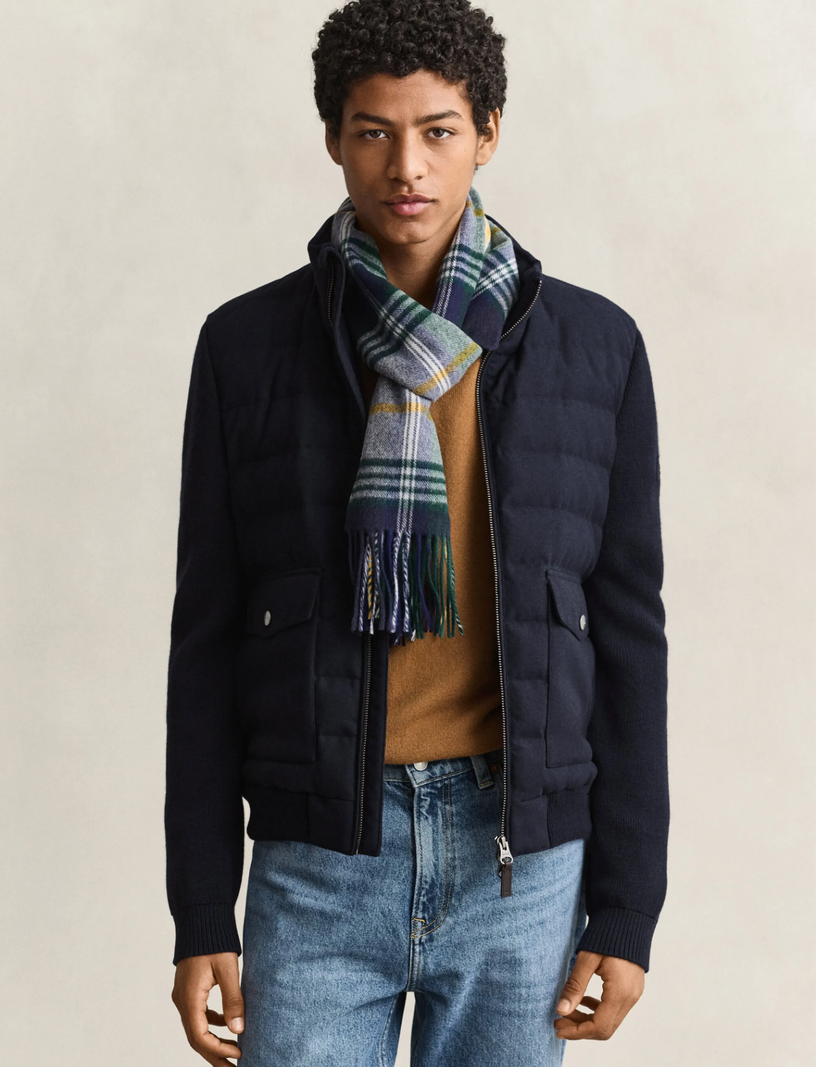 Gant INSULATED HYBRID FLANNEL JACKET - Jackor - EVENING BLUE / navy
