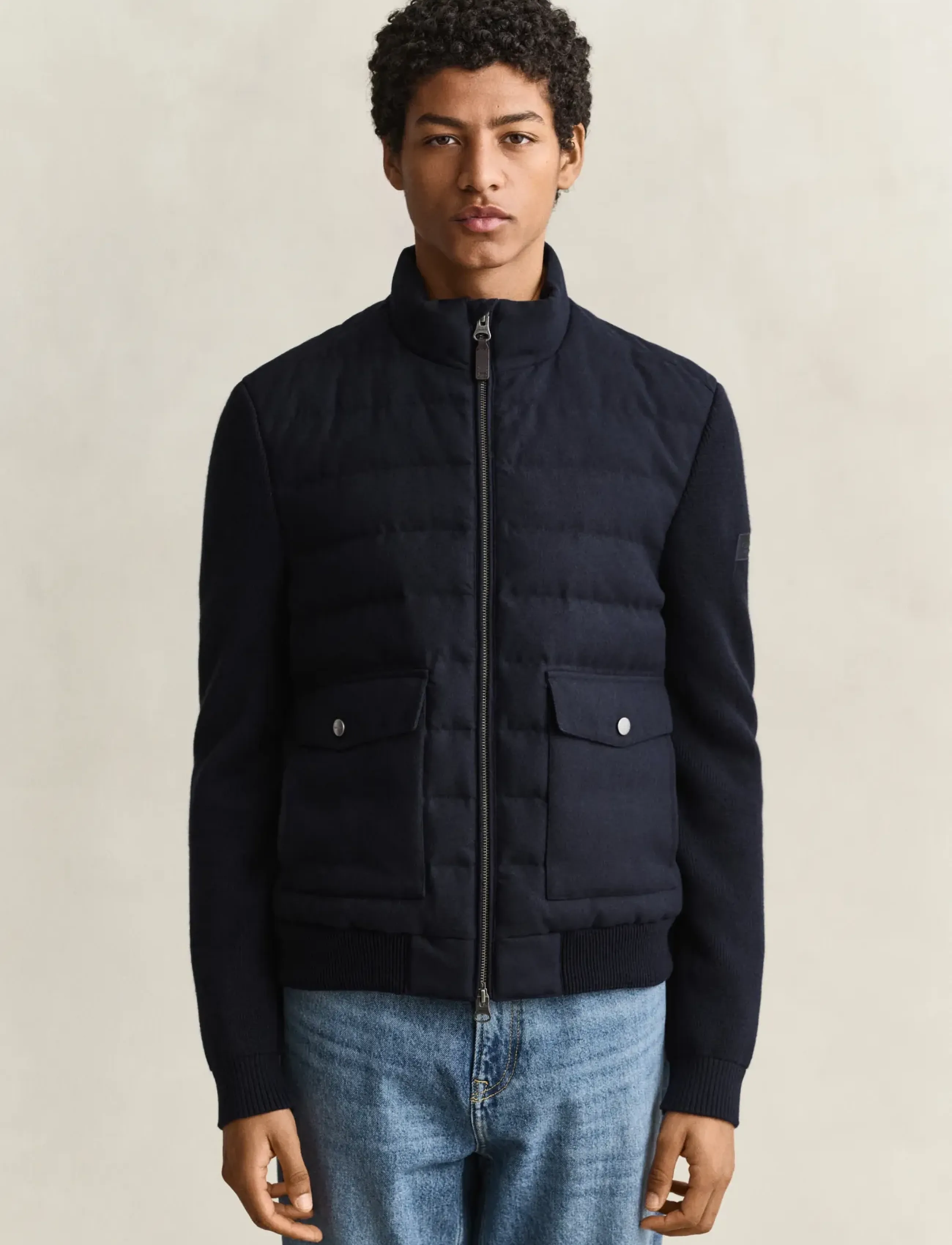 Gant - INSULATED HYBRID FLANNEL JACKET - hybrid-jacken - evening blue - 3