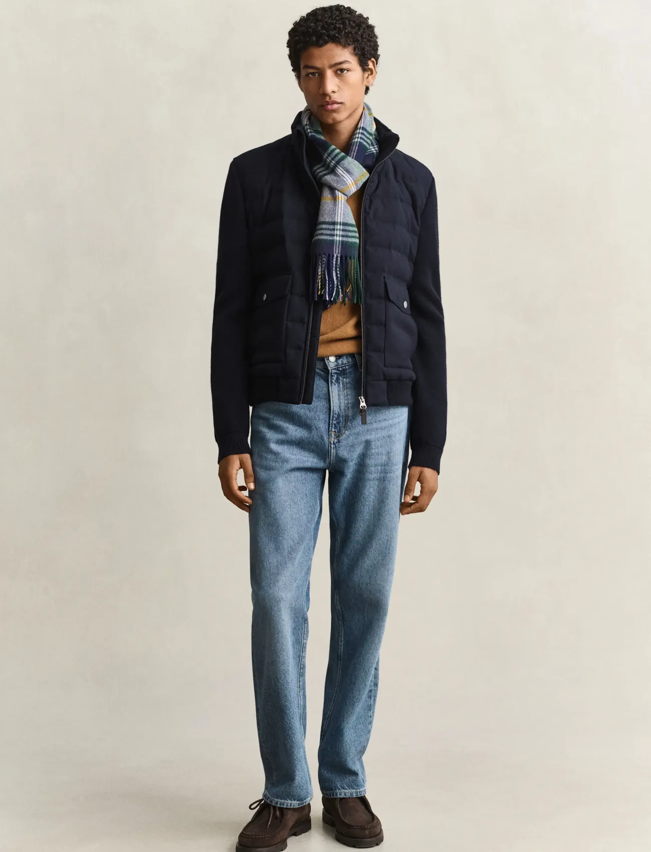 Gant - INSULATED HYBRID FLANNEL JACKET - hybrid-jacken - evening blue - 4