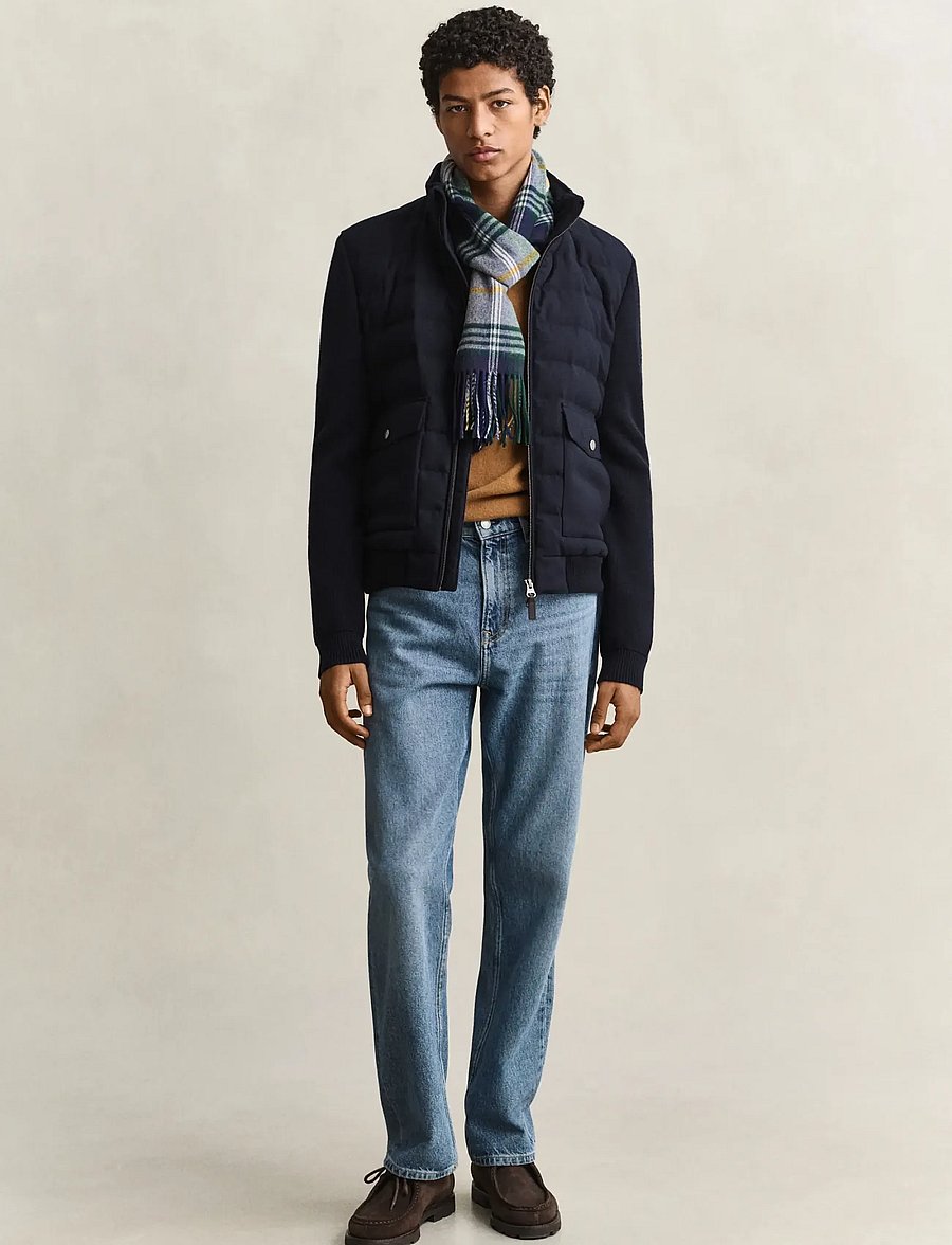 Gant - INSULATED HYBRID FLANNEL JACKET - hybrid-jacken - evening blue - 4