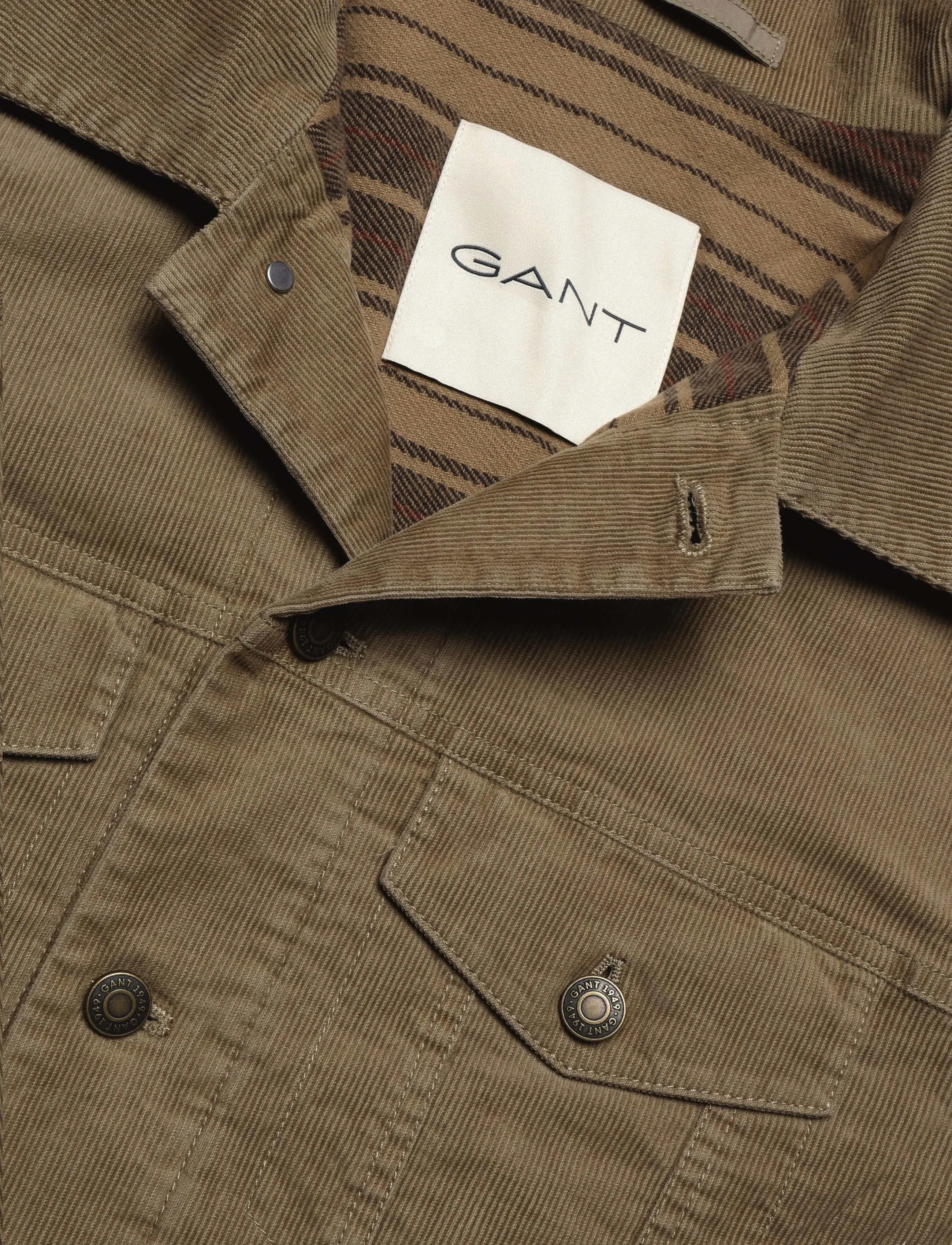 Gant - CORDUROY TRUCKER JACKET - light taupe - 2