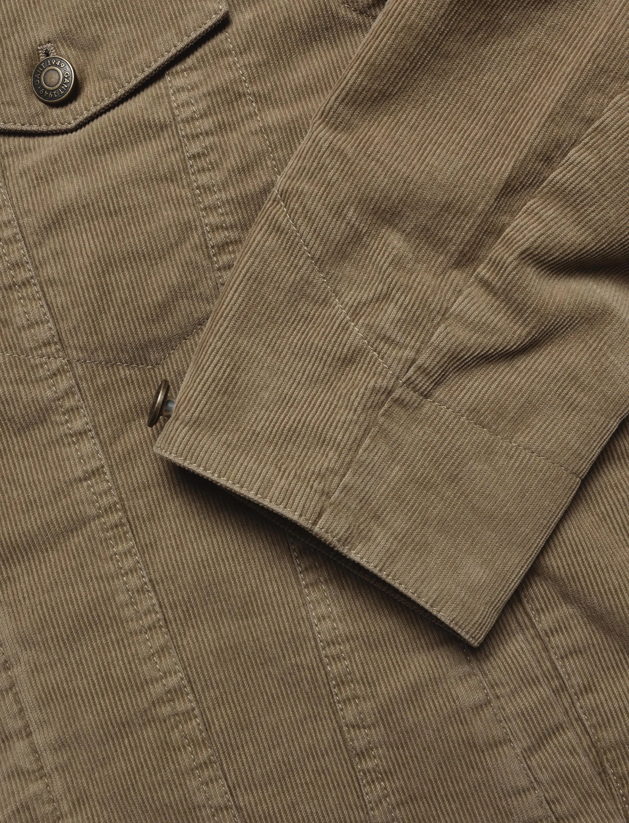 Gant - CORDUROY TRUCKER JACKET - light taupe - 3