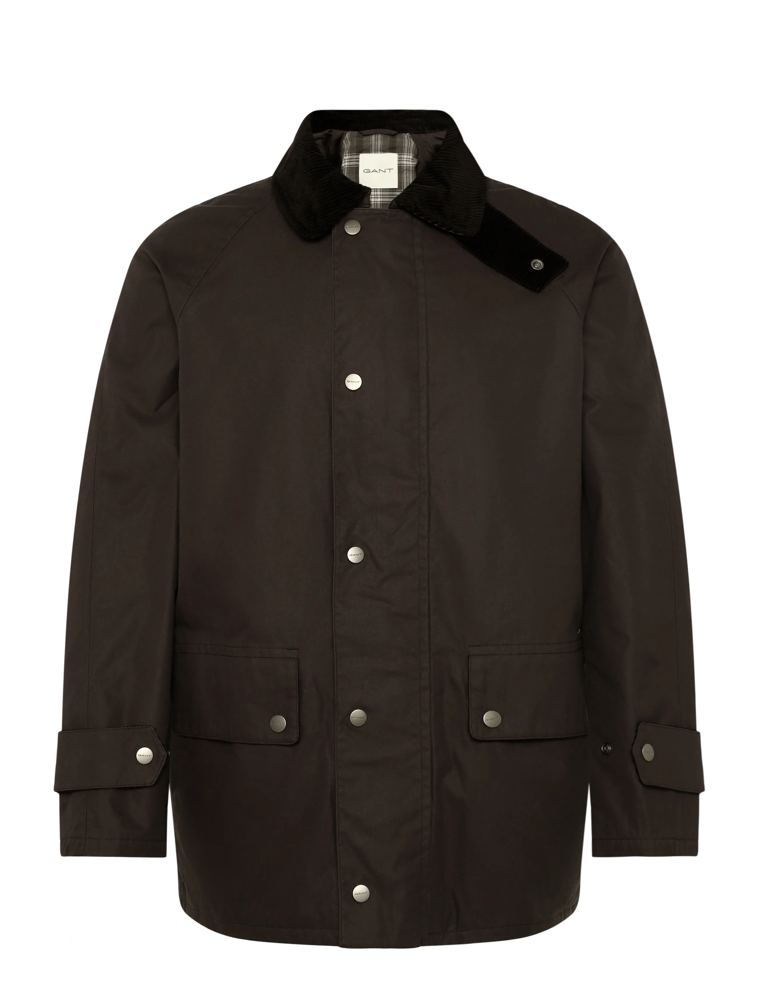 Gant WAXED BARN JACKET - Jackets - BLACK BROWN / brown
