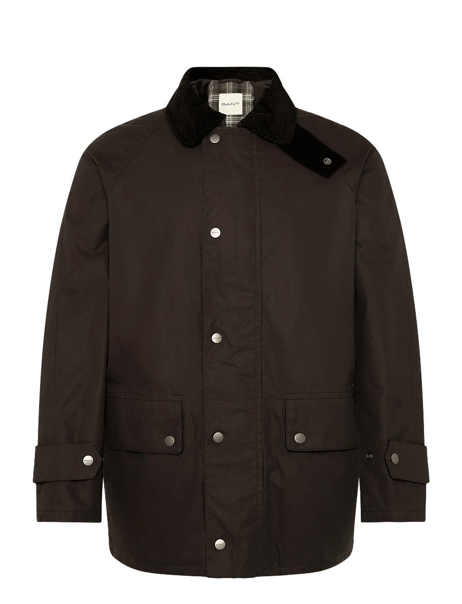 Gant - WAXED BARN JACKET - quiltade jackor - black brown - 0
