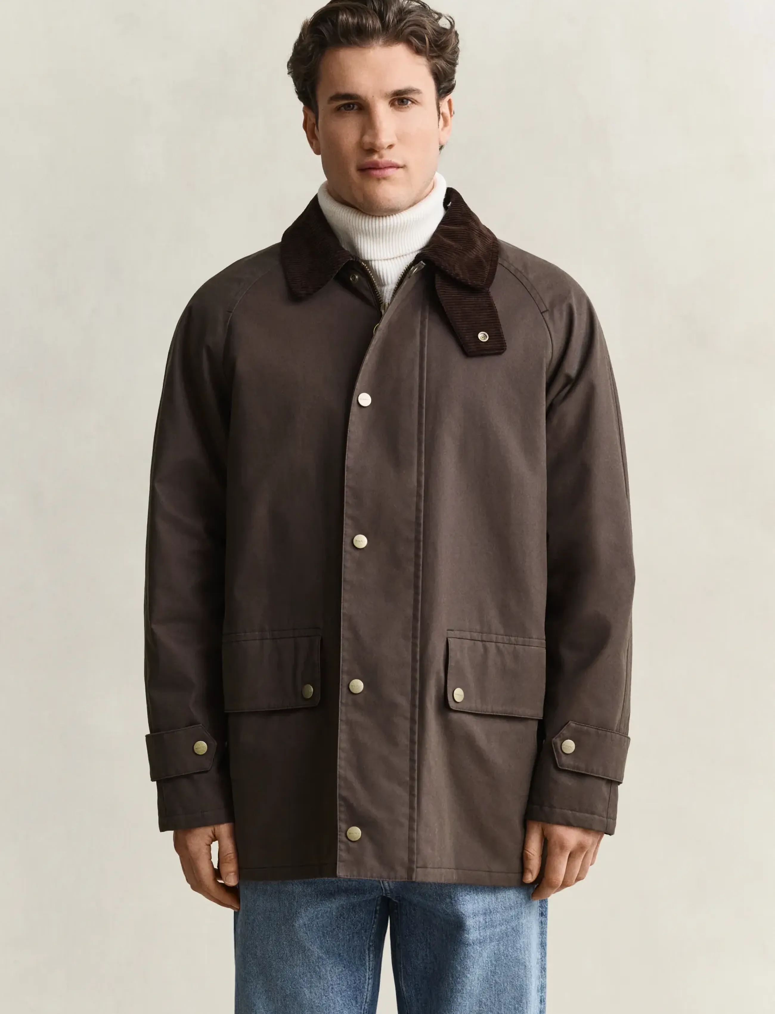 Gant WAXED BARN JACKET - Osta stiili järgi - BLACK BROWN / brown