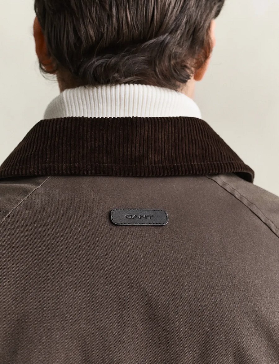 Gant - WAXED BARN JACKET - quiltade jackor - black brown - 4