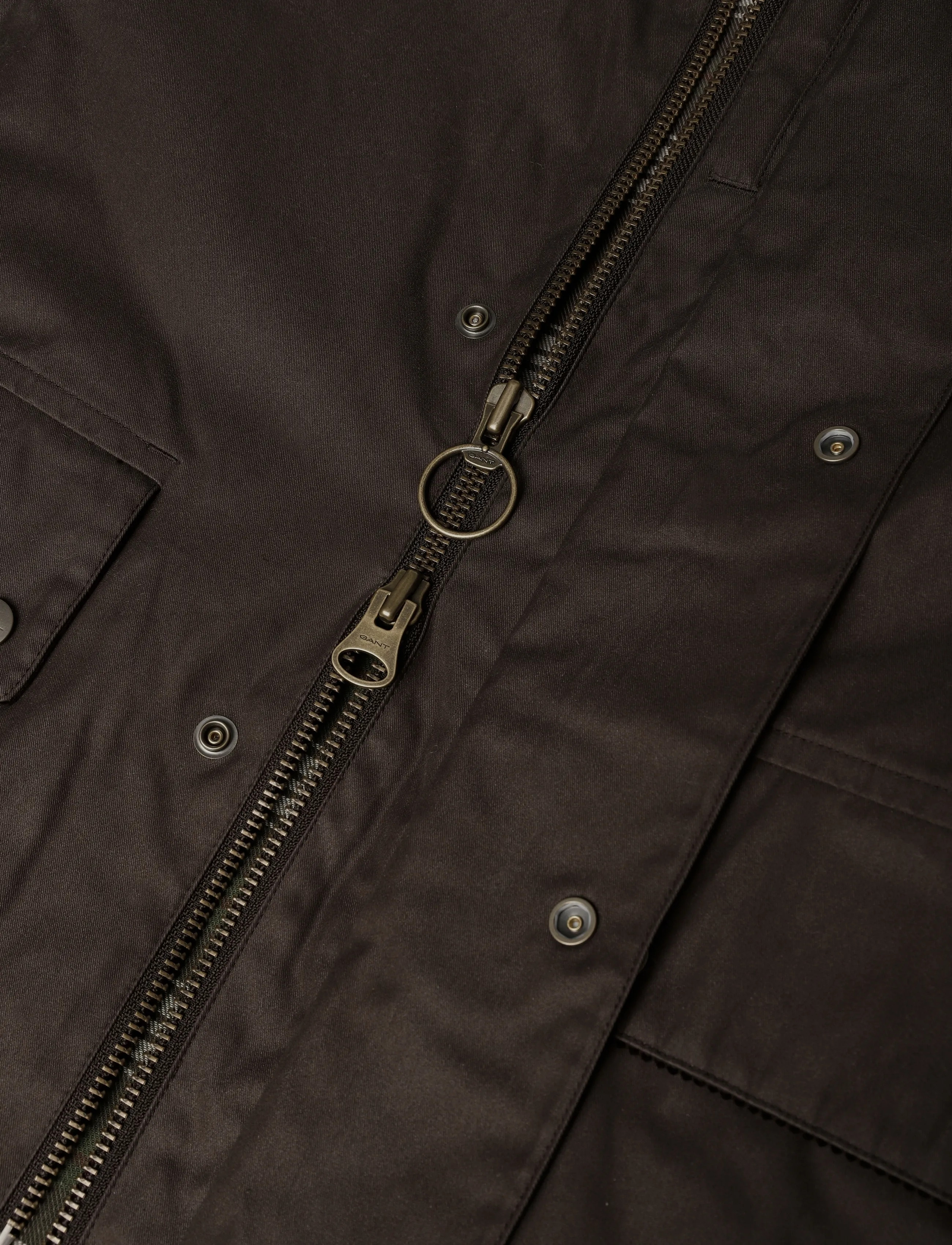 Gant - WAXED BARN JACKET - quilted jackets - black brown - 3