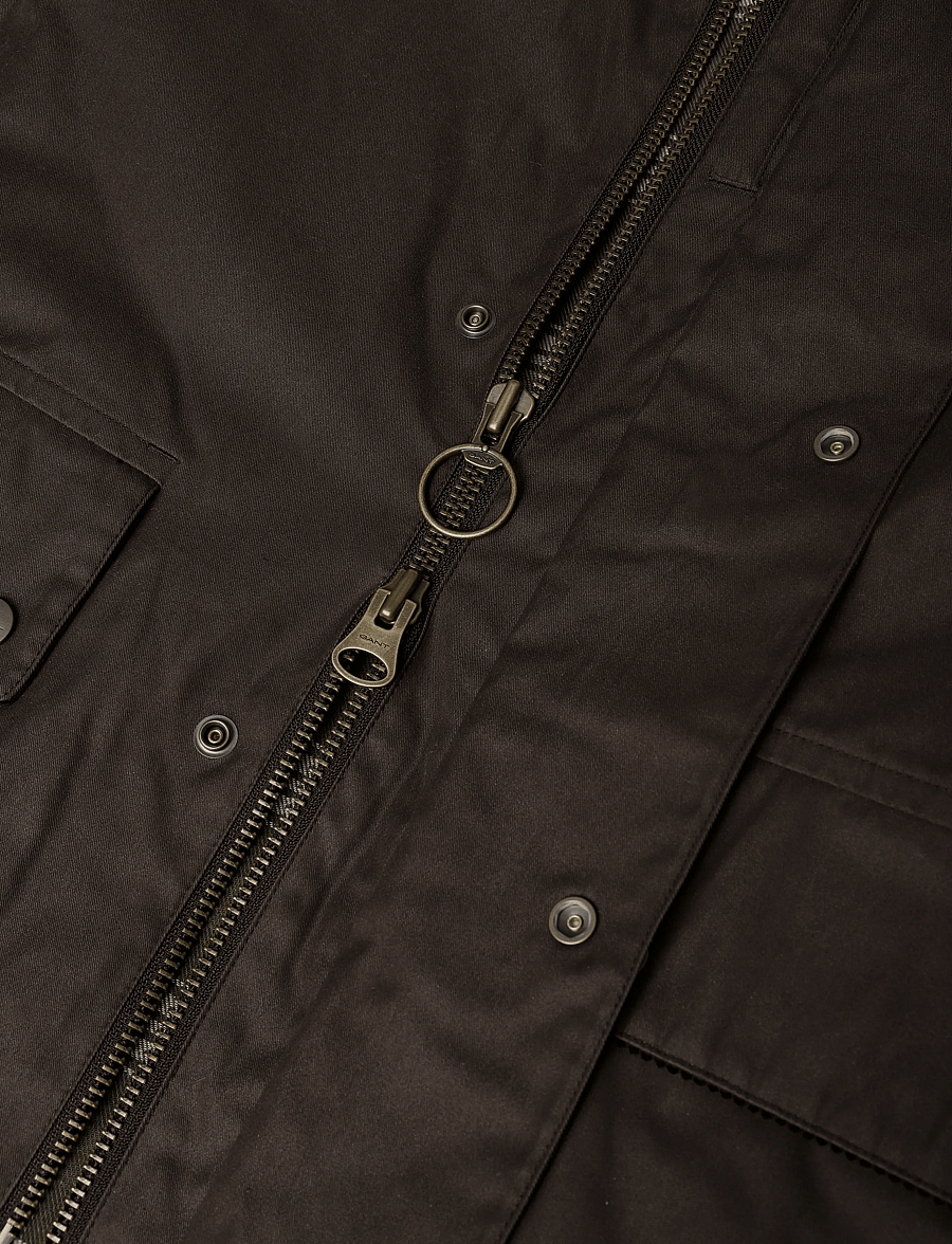 Gant - WAXED BARN JACKET - quiltade jackor - black brown - 3