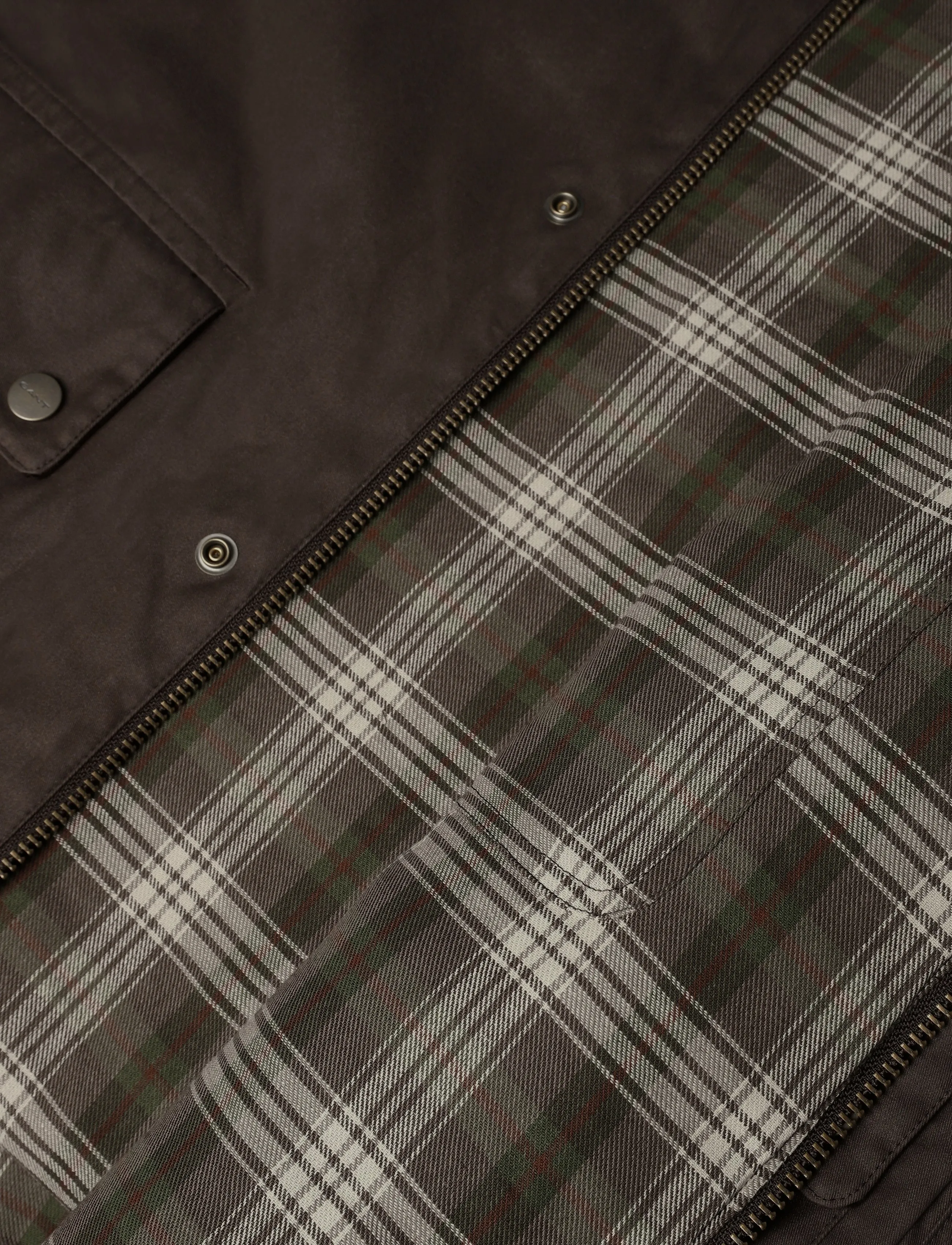 Gant - WAXED BARN JACKET - quilted jackets - black brown - 4