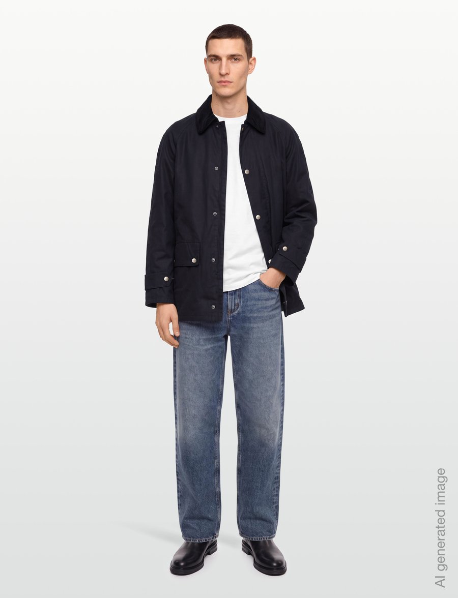 Gant - WAXED BARN JACKET - quiltede - marine - 0