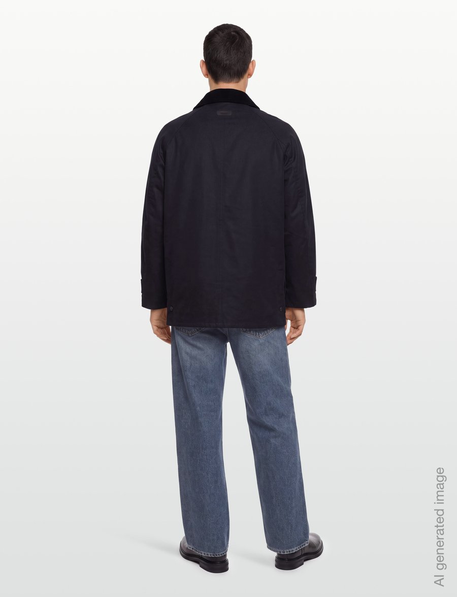 Gant - WAXED BARN JACKET - quiltede - marine - 4