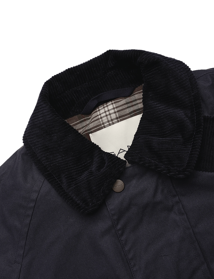 Gant - WAXED BARN JACKET - gesteppt - marine - 2