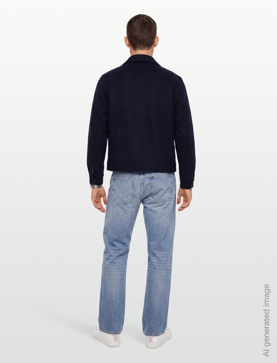 Gant - Handstitched Jacket - ulljackor - evening blue - 4