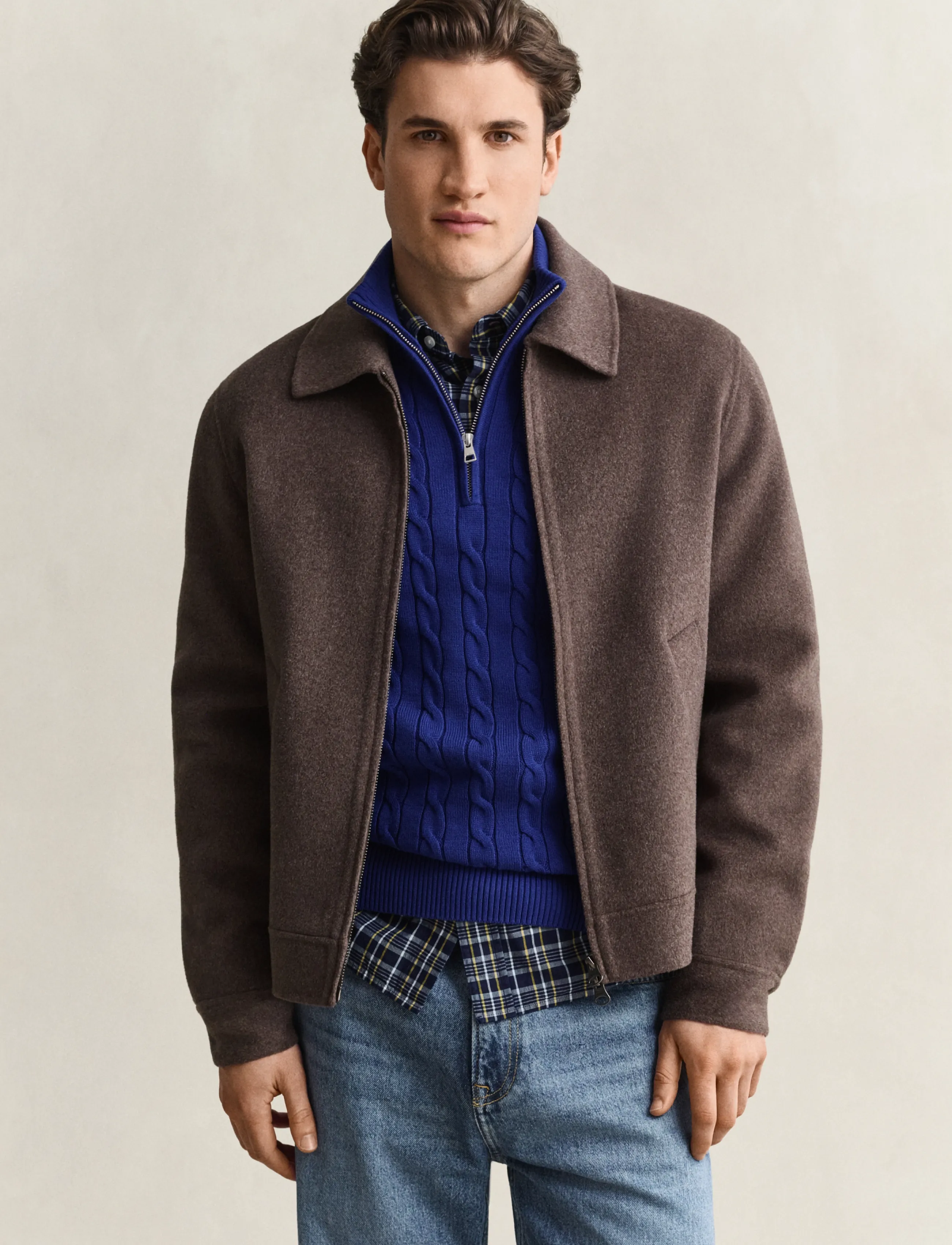 Gant Handstitched Jacket - Jakker - SHADOW BROWN / brown