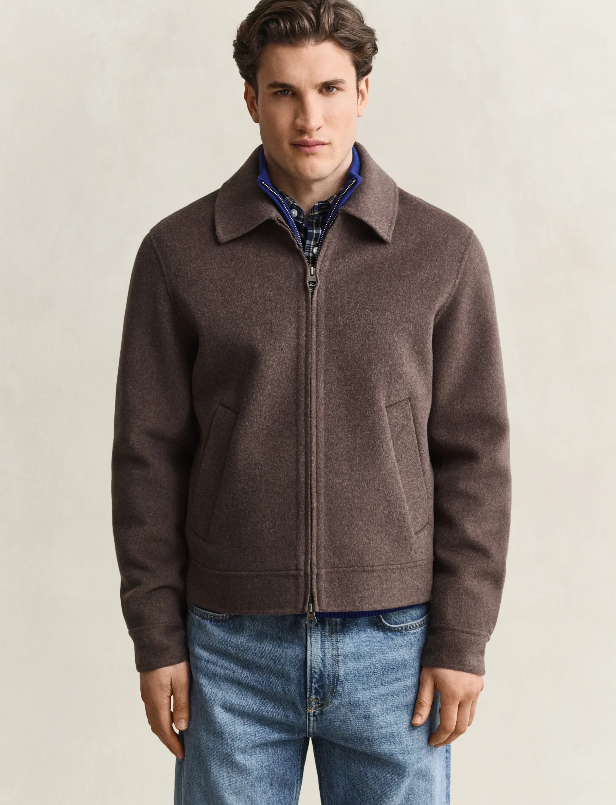 Gant - Handstitched Jacket - uldjakker - shadow brown - 3