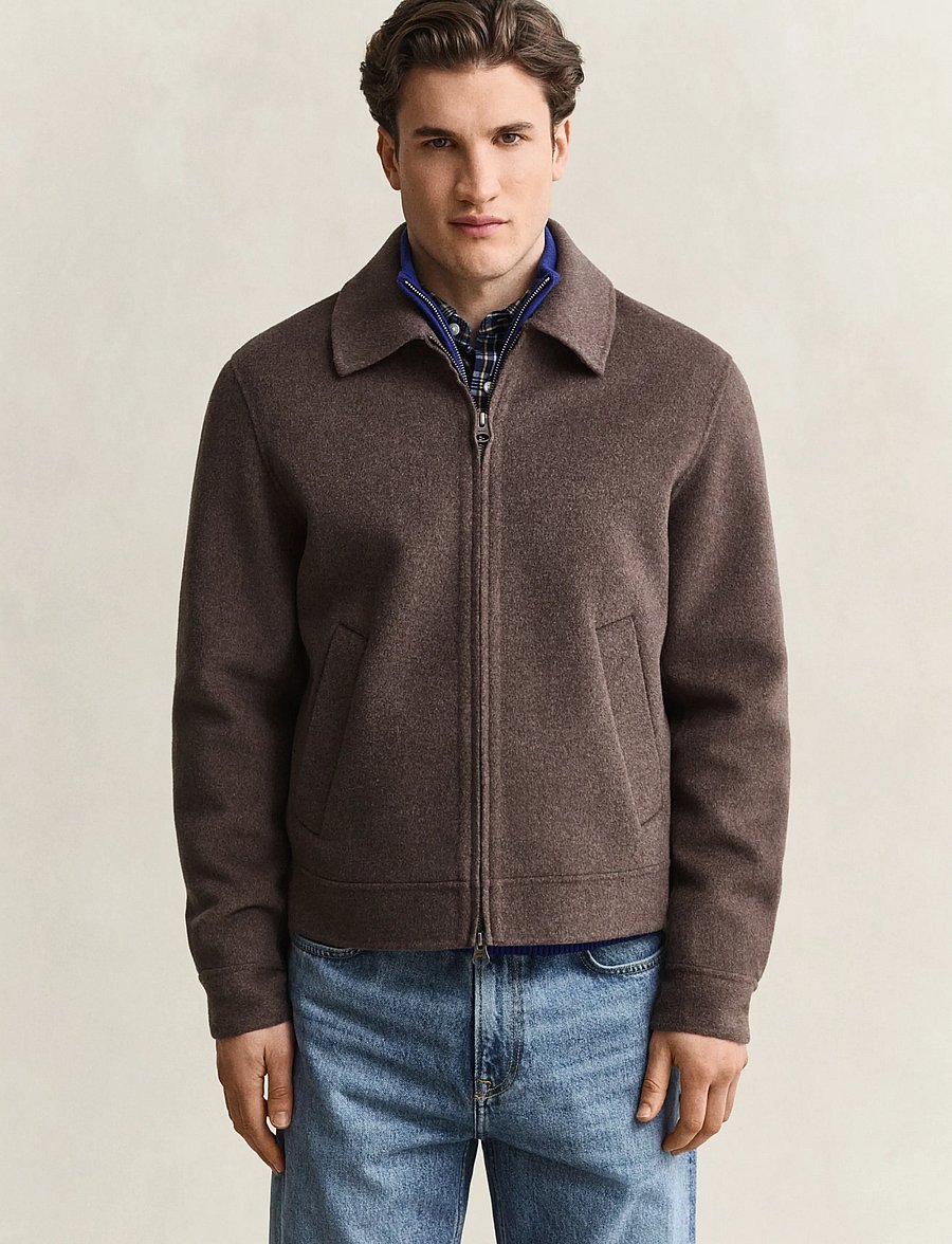 Gant - Handstitched Jacket - uldjakker - shadow brown - 3
